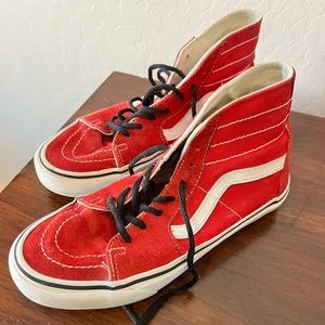 Vans Red Sk8-hi Sneakers